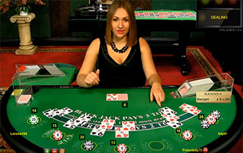 Live blackjack-pöytä 4