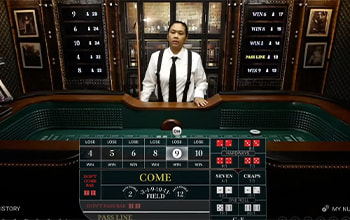 Live craps-pöytä 3