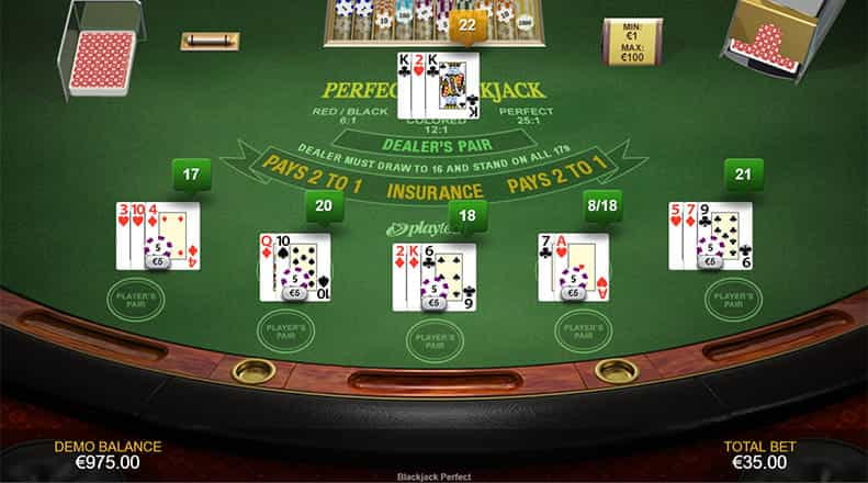 RNG-blackjack-pöytä